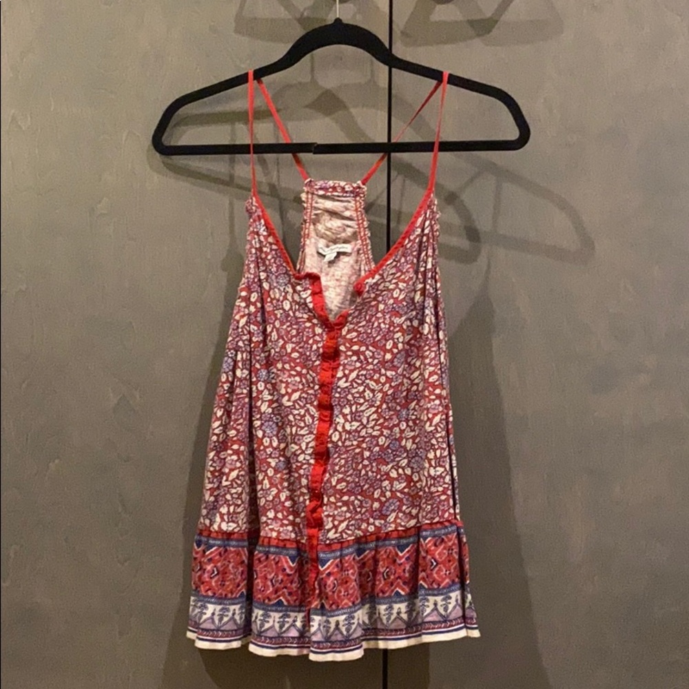 racer back flowy florals tank